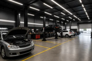 iluminacao-linear-em-oficina-automotiva-com-gesso-e-led-em-aracatuba.