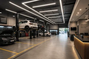 oficina-automotiva-moderna-com-iluminacao-em-led-e-forro-planejado-em-aracatuba.