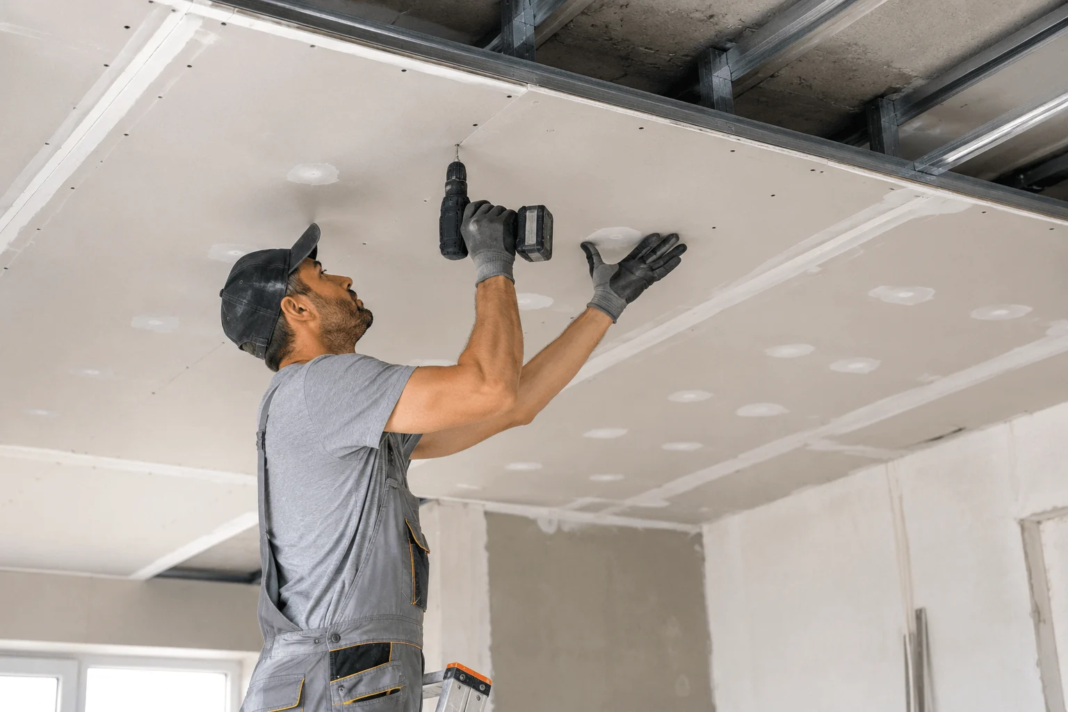 gesseiro-em-Sao-Jose-do-Rio-Preto-realizando-instalacao-de-forro-de-gesso-com-estrutura-de-drywall-no-teto